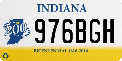 IN license plate 976BGH
