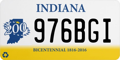 IN license plate 976BGI