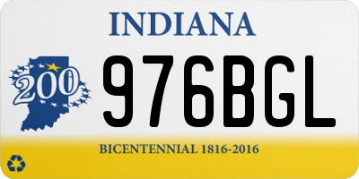 IN license plate 976BGL