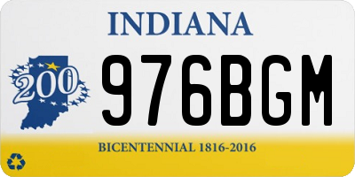IN license plate 976BGM