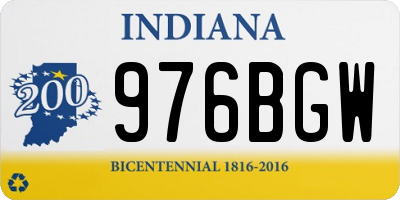 IN license plate 976BGW