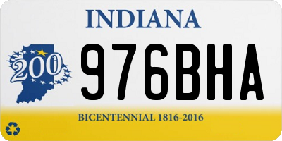 IN license plate 976BHA