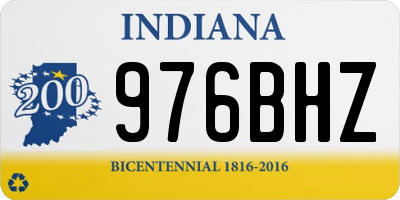 IN license plate 976BHZ