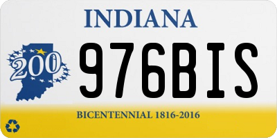 IN license plate 976BIS