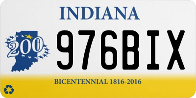 IN license plate 976BIX