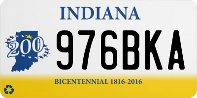 IN license plate 976BKA