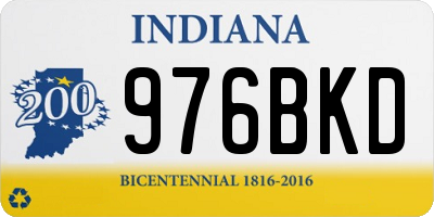 IN license plate 976BKD