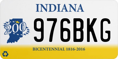 IN license plate 976BKG