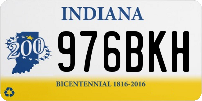 IN license plate 976BKH