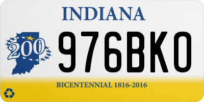 IN license plate 976BKO