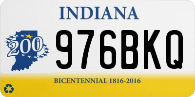 IN license plate 976BKQ