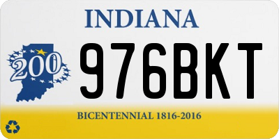 IN license plate 976BKT