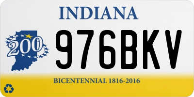 IN license plate 976BKV