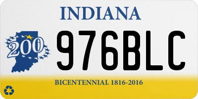 IN license plate 976BLC