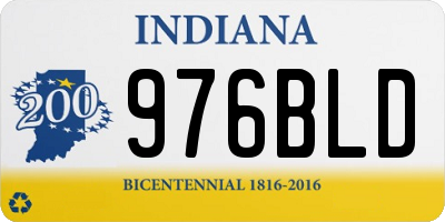 IN license plate 976BLD
