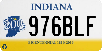 IN license plate 976BLF