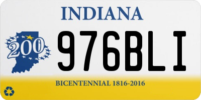 IN license plate 976BLI
