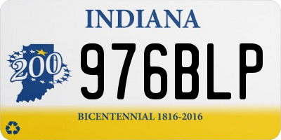 IN license plate 976BLP
