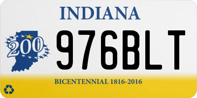 IN license plate 976BLT