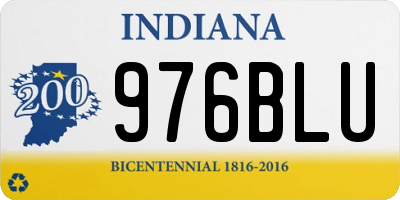IN license plate 976BLU