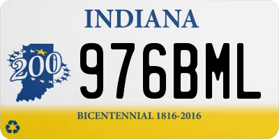 IN license plate 976BML