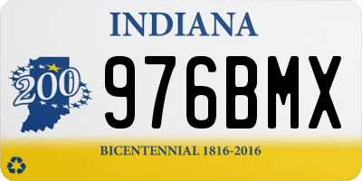 IN license plate 976BMX