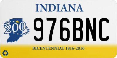 IN license plate 976BNC