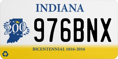 IN license plate 976BNX