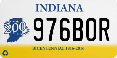 IN license plate 976BOR