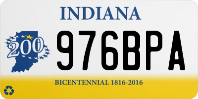 IN license plate 976BPA