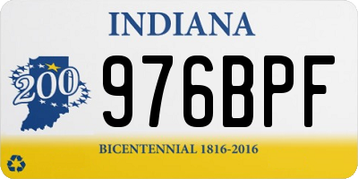 IN license plate 976BPF
