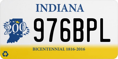 IN license plate 976BPL