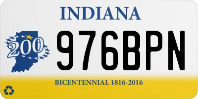 IN license plate 976BPN