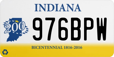IN license plate 976BPW