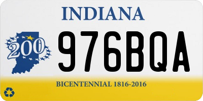 IN license plate 976BQA