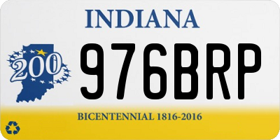 IN license plate 976BRP