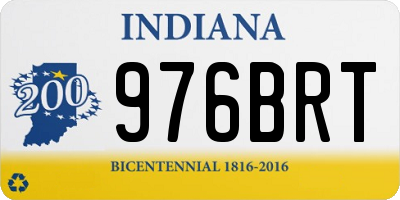 IN license plate 976BRT