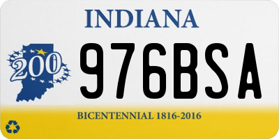 IN license plate 976BSA