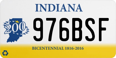 IN license plate 976BSF
