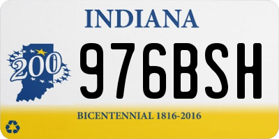 IN license plate 976BSH