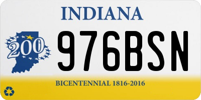 IN license plate 976BSN
