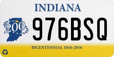 IN license plate 976BSQ