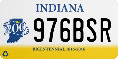 IN license plate 976BSR