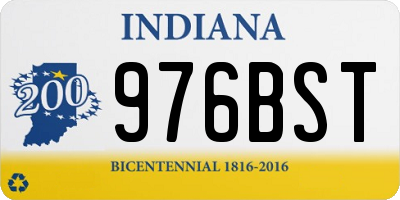 IN license plate 976BST