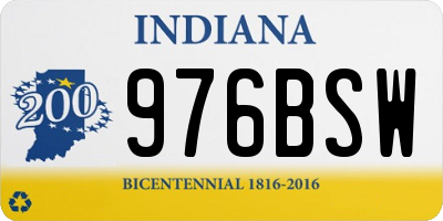 IN license plate 976BSW