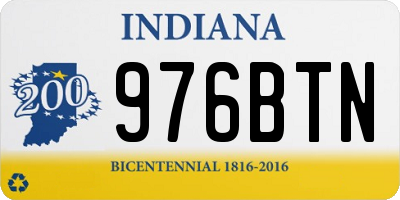 IN license plate 976BTN