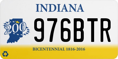 IN license plate 976BTR