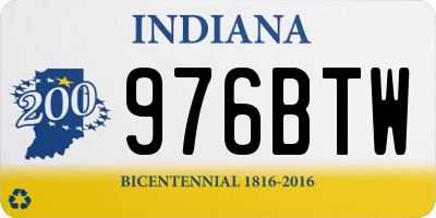 IN license plate 976BTW