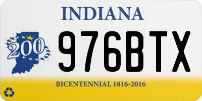 IN license plate 976BTX
