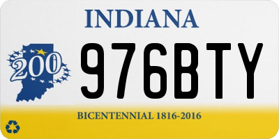 IN license plate 976BTY